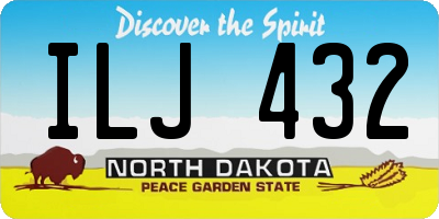 ND license plate ILJ432