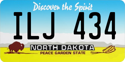 ND license plate ILJ434