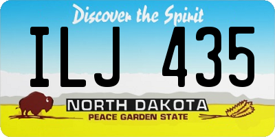 ND license plate ILJ435