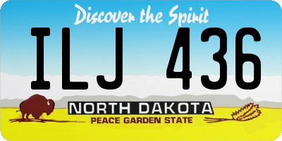 ND license plate ILJ436