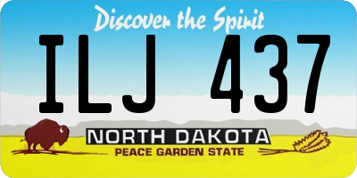 ND license plate ILJ437