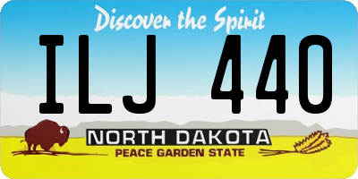 ND license plate ILJ440