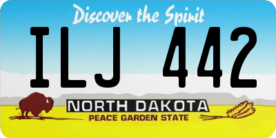 ND license plate ILJ442
