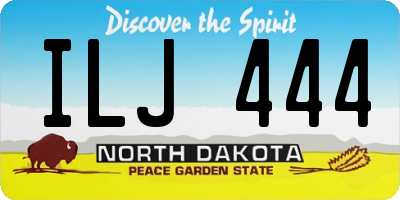 ND license plate ILJ444