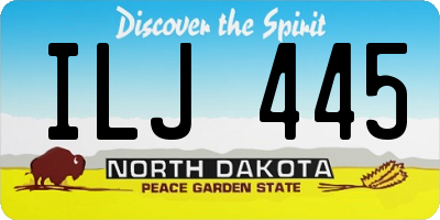 ND license plate ILJ445