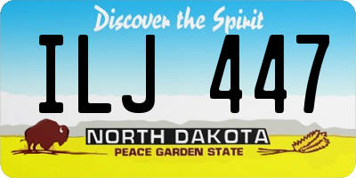 ND license plate ILJ447