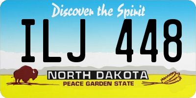 ND license plate ILJ448