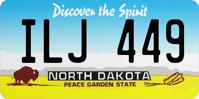 ND license plate ILJ449
