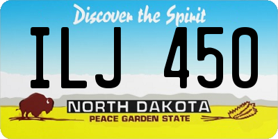 ND license plate ILJ450