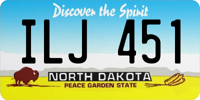 ND license plate ILJ451