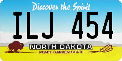 ND license plate ILJ454