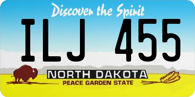 ND license plate ILJ455