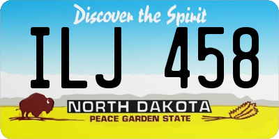 ND license plate ILJ458