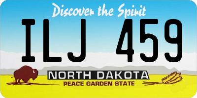 ND license plate ILJ459