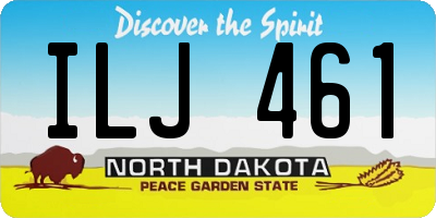ND license plate ILJ461