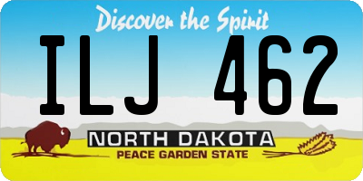 ND license plate ILJ462