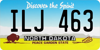ND license plate ILJ463