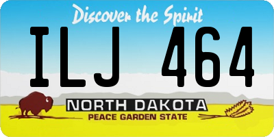 ND license plate ILJ464