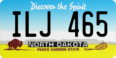 ND license plate ILJ465