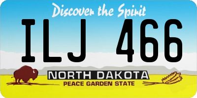 ND license plate ILJ466