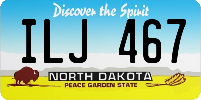 ND license plate ILJ467