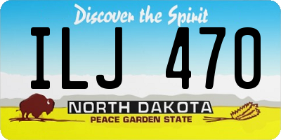 ND license plate ILJ470