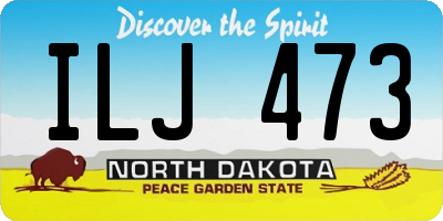ND license plate ILJ473
