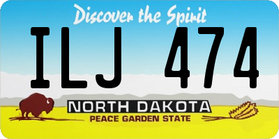 ND license plate ILJ474