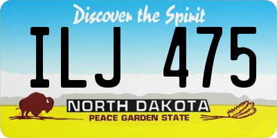 ND license plate ILJ475