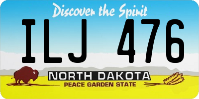 ND license plate ILJ476