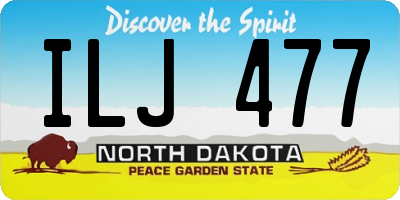 ND license plate ILJ477