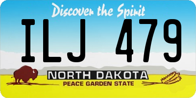 ND license plate ILJ479