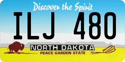 ND license plate ILJ480