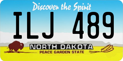 ND license plate ILJ489
