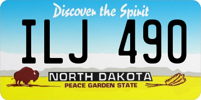ND license plate ILJ490