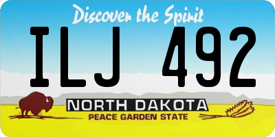 ND license plate ILJ492