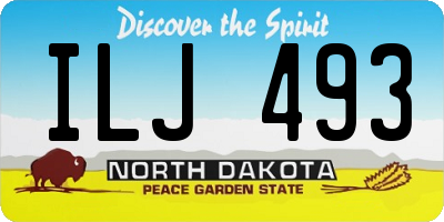 ND license plate ILJ493