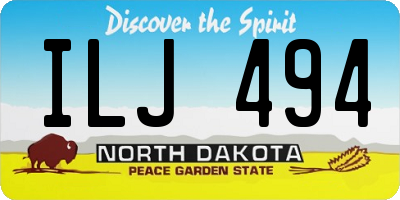 ND license plate ILJ494