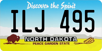 ND license plate ILJ495