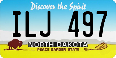 ND license plate ILJ497