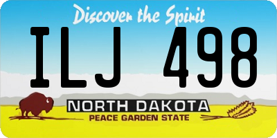 ND license plate ILJ498