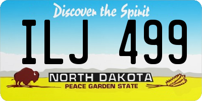 ND license plate ILJ499