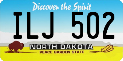 ND license plate ILJ502