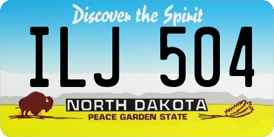 ND license plate ILJ504