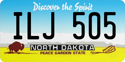 ND license plate ILJ505