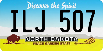 ND license plate ILJ507