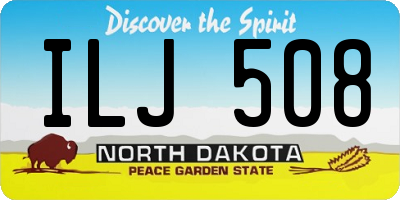 ND license plate ILJ508