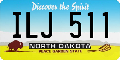 ND license plate ILJ511