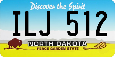 ND license plate ILJ512