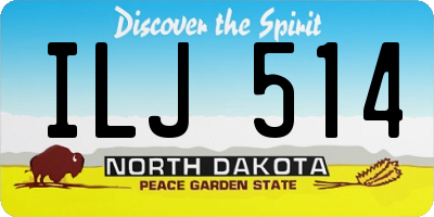 ND license plate ILJ514